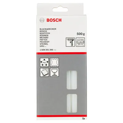 Патрон за топло лепене Bosch универсален  11 мм, 200 мм, бял, 25 бр.
