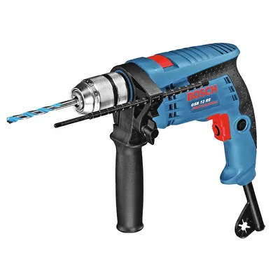 Ударна бормашина Bosch кабелна 600 W, 10.8 Nm, 0-2800 об./мин, 1.5-13 мм, GSB 13 RE