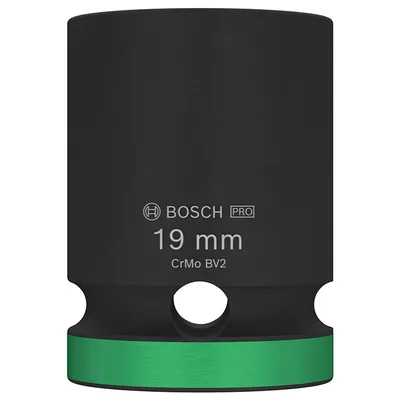 Вложка милиметрова Bosch 6-стен ударна 19 мм х 1/2", PRO Impact