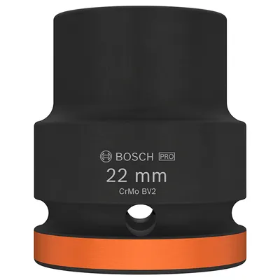 Вложка милиметрова Bosch 6-стен ударна 22 мм х 3/4", PRO Impact
