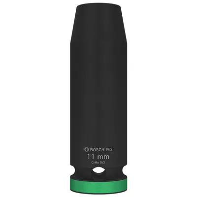 Вложка милиметрова Bosch 6-стен ударна удължена 11 мм х 1/2", PRO Impact