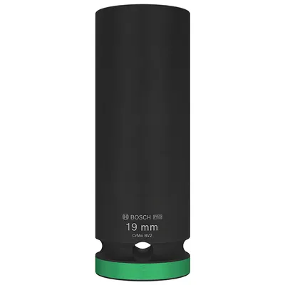 Вложка милиметрова Bosch 6-стен ударна удължена  19 мм х 1/2", PRO Impact