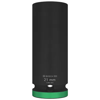 Вложка милиметрова Bosch 6-стен ударна удължена  21 мм х 1/2", PRO Impact