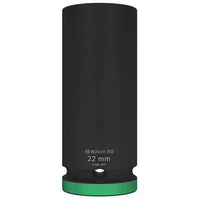 Вложка милиметрова Bosch 6-стен ударна удължена  22 мм х 1/2", PRO Impact