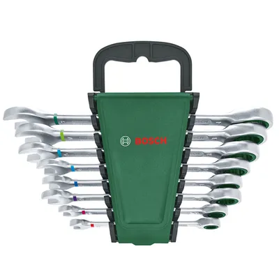 Звездогаечен ключ Bosch 6-стен/тресчотка комплект  8-19 мм, 8 бр.