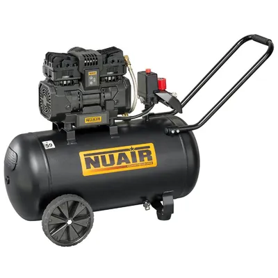 Електрически безшумен безмаслен компресор NUAIR  1.5 к.с., 50 л, 160 л/мин, 8 bar, Siltek TB 50