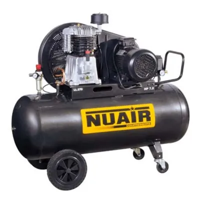 Електрически компресор с ремъчна предавка NUAIR 5.5 к.с., 270 л, 640 л/мин, 11 bar, NB5/5