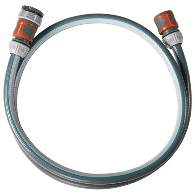 Градински маркуч за поливане Gardena PVC 2-слоен армиран 13 мм, 22 bar, 1.5 м, сиво/синьо, Classic