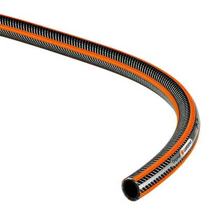 Градински маркуч за поливане Gardena PVC 2-слоен армиран 13 мм, 35 bar, черно/оранжево, Premium SuperFLEX