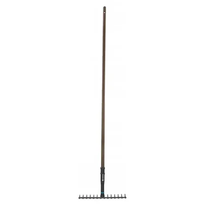 Гребло градинско Gardena право с дървена дръжка 14 z, 360 мм, NatureLine