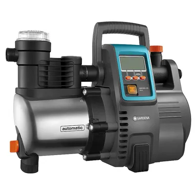 Хидрофорна помпа Gardena с електронен пресостат 8 м, 6 м3/ч, 55 м, 1 ", Premium 6000/6E LCD Inox