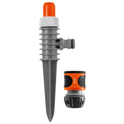 Разпръсквач за поливане Gardena кръгов секторен с шип за земята  80 м2, 1/2 ", Classic