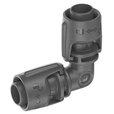 Съединител на маркучи Gardena ъглов за капково напояване  1/2 ", 13 мм, 2 бр.