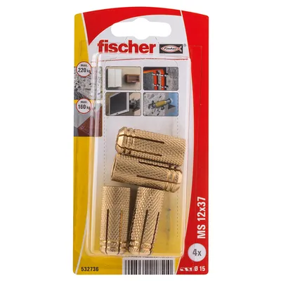 Набивен анкер Fischer за бетон без опорен пръстен поцинкован M12x37 мм, MS
