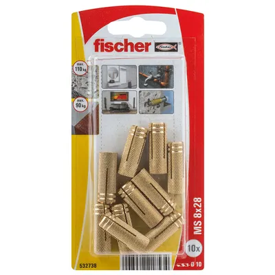 Набивен анкер Fischer за бетон без опорен пръстен поцинкован  M8x28 мм, MS