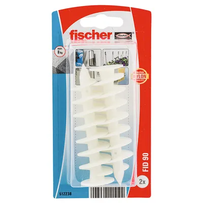 Дюбел пластмасов Fischer за изолация спираловиден  ф 25x80 мм, 2 бр./опак., FID K