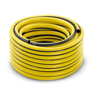 Градински маркуч за поливане Karcher PVC 3-слоен армиран  12.7 мм, 24 bar, 20 м, жълт, PrimoFlex