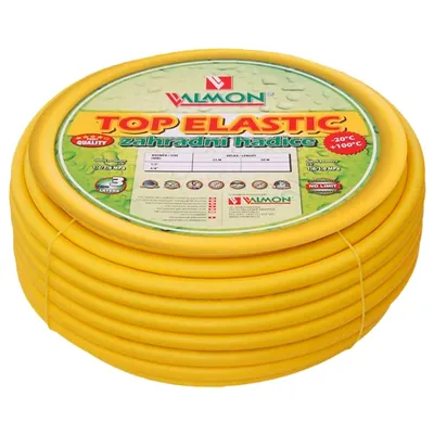 Градински маркуч за поливане Valmon PVC 2-слоен армиран 19 мм, 10 bar, 50 м, жълт, 1118