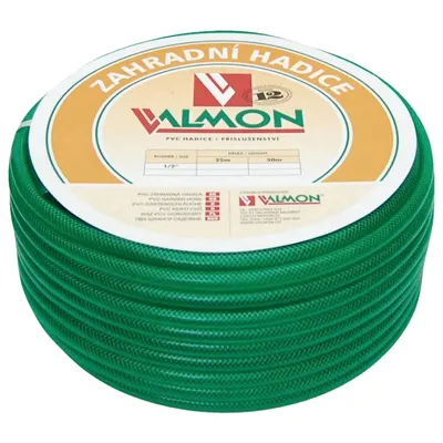 Градински маркуч за поливане Valmon PVC 2-слоен армиран 19 мм, 8 bar, зелен, 121122