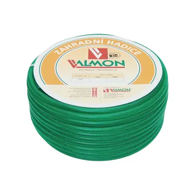 Градински маркуч за поливане Valmon PVC 2-слоен армиран 25.4 мм, 6 bar, зелен, 121122