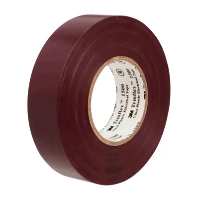 Лента 3M електроизолационна  19 мм, 20 м, кафява, PVC, Temflex 1500