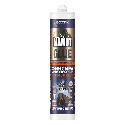 Лепило универсално Den Braven полимерно  290 г, бяло, Mamut Glue High Tack