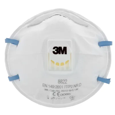 Маска 3M противопрахова тип мида с клапа FFP2 D, 8822