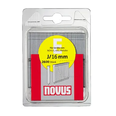 Гвоздеи за такер Novus с наклон 0°  тип J, 1.2x16 мм, стомана, 2600 бр.