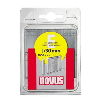 Гвоздеи за такер Novus с наклон 0°  тип J, 1.2x25 мм, стомана, 1000 бр.