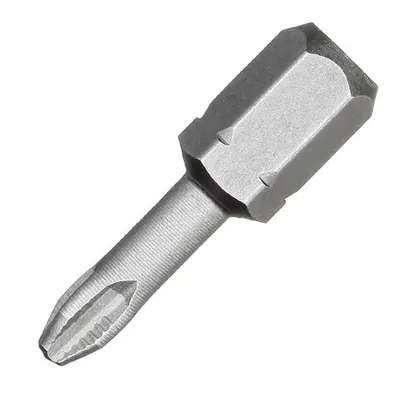 Накрайник бит PH Wekador Philips оребрен  PH 3, 1/4", 25 мм