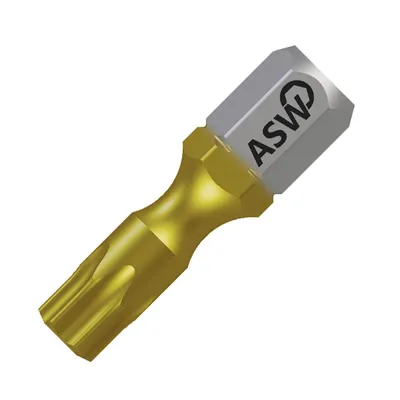 Накрайник бит TX Wekador Torx торсионен, с покритие TX 30, 1/4", 25 мм, 1607 TIN