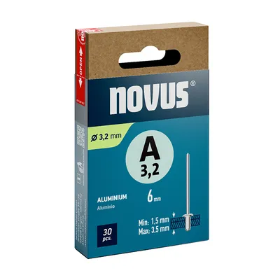 Попнит Novus със стандартна периферия 30 бр./опак., ф 3.2x6 мм