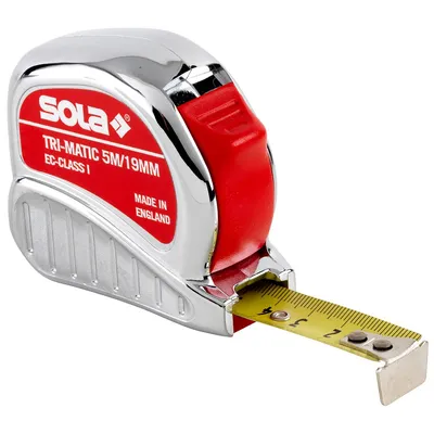 Ролетка с хромиран корпус Sola  5 м, Tri-Matic TM 5