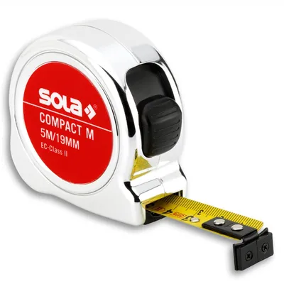 Ролетка с хромиран корпус Sola с магнит  5 м, Compact M COM 5