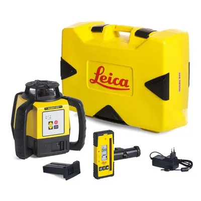 Ротационен лазерен нивелир Leica с приемник  800 м, 0.05 мм/м, Rugby 620