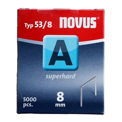 Скоби за такери Novus супер твърди  тип A53, 11.3x0.75x8 мм, 5000 бр.
