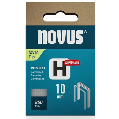 Скоби за такери Novus супер твърди  тип H37, 10.6x0.75x10 мм, 850 бр.