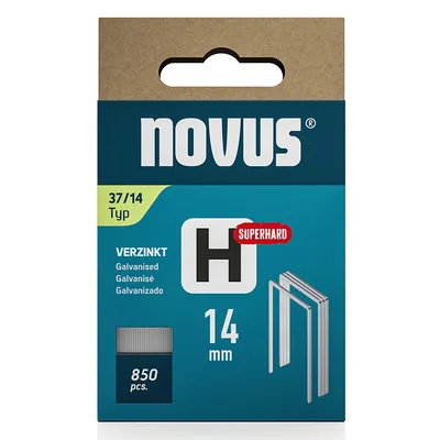 Скоби за такери Novus супер твърди тип H37, 10.6x0.75x14 мм, 850 бр.