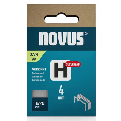 Скоби за такери Novus супер твърди тип H37, 10.6x0.75x4 мм, 1870 бр.