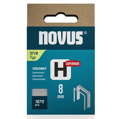 Скоби за такери Novus супер твърди тип H37, 10.6x0.75x8 мм, 1870 бр.