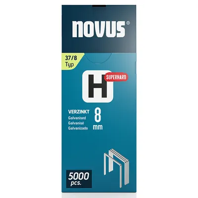 Скоби за такери Novus супер твърди  тип H37, 10.6x0.75x8 мм, 5000 бр.