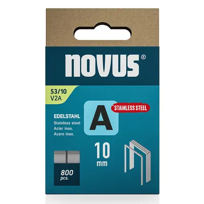 Скоби за такери Novus  тип A53, 11.3x0.75x10 мм, неръждаема стомана, 800 бр.