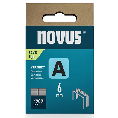 Скоби за такери Novus тип A53, 11.3x0.75x6 мм, 1800 бр.