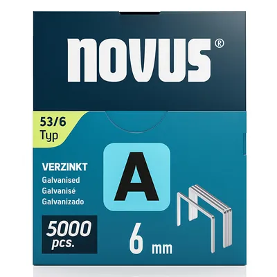 Скоби за такери Novus  тип A53, 11.3x0.75x6 мм, 5000 бр.