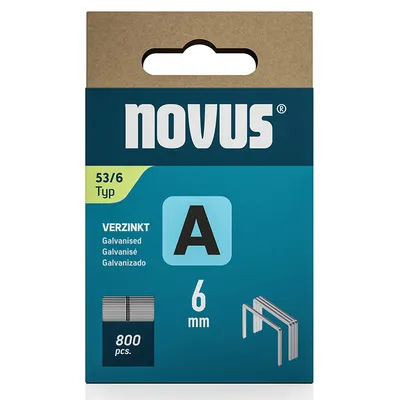 Скоби за такери Novus  тип A53, 11.3x0.75x6 мм, 800 бр.