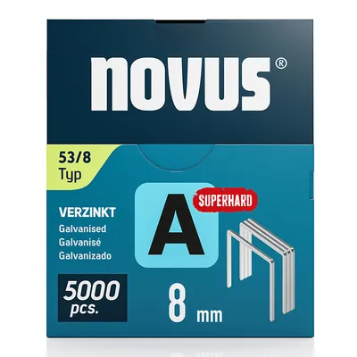 Скоби за такери Novus  тип A53, 11.3x0.75x8 мм, 5000 бр.