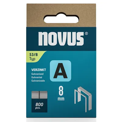 Скоби за такери Novus  тип A53, 11.3x0.75x8 мм, 800 бр.