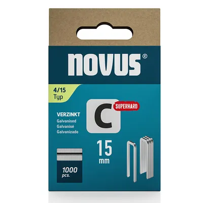 Скоби за такери Novus  тип C4, 6.1x1.1x15 мм, 1000 бр.