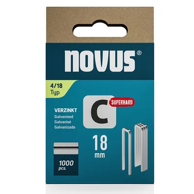 Скоби за такери Novus  тип C4, 6.1x1.1x18 мм, 1000 бр.