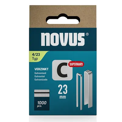 Скоби за такери Novus  тип C4, 6.1x1.1x23 мм, 1000 бр.
